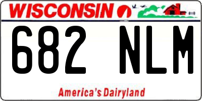 WI license plate 682NLM