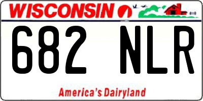 WI license plate 682NLR
