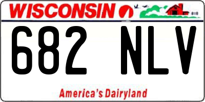 WI license plate 682NLV