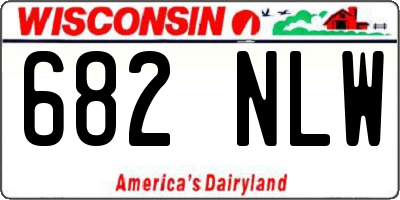 WI license plate 682NLW