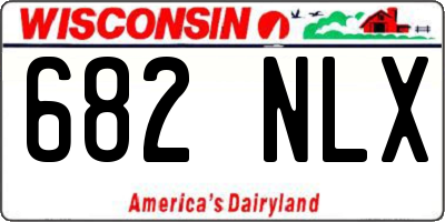 WI license plate 682NLX