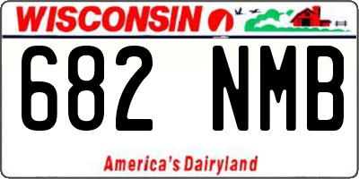 WI license plate 682NMB