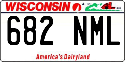 WI license plate 682NML
