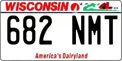 WI license plate 682NMT