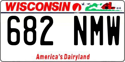 WI license plate 682NMW