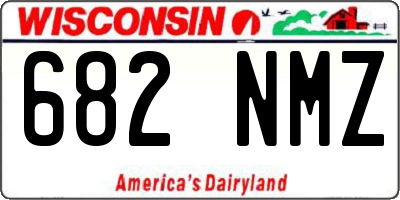 WI license plate 682NMZ