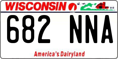 WI license plate 682NNA