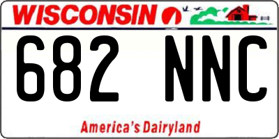 WI license plate 682NNC