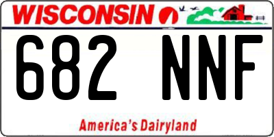 WI license plate 682NNF