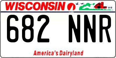 WI license plate 682NNR