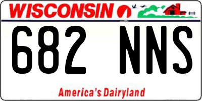 WI license plate 682NNS
