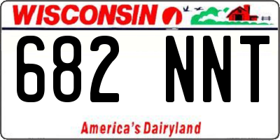 WI license plate 682NNT