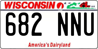 WI license plate 682NNU
