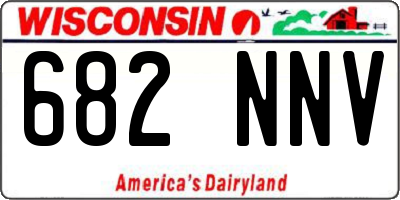 WI license plate 682NNV