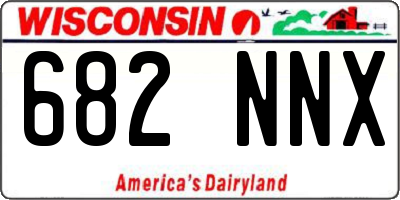 WI license plate 682NNX