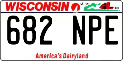 WI license plate 682NPE