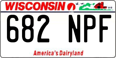 WI license plate 682NPF