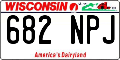 WI license plate 682NPJ