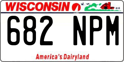 WI license plate 682NPM