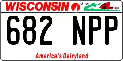 WI license plate 682NPP