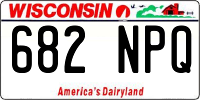 WI license plate 682NPQ