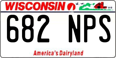WI license plate 682NPS