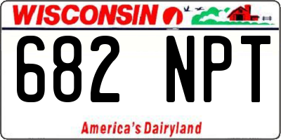 WI license plate 682NPT