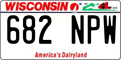 WI license plate 682NPW