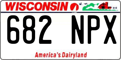 WI license plate 682NPX