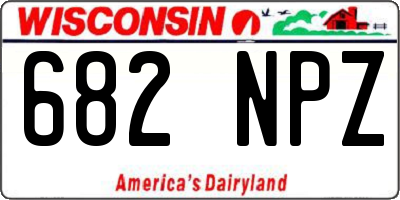 WI license plate 682NPZ