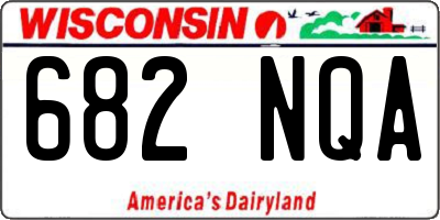 WI license plate 682NQA