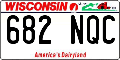 WI license plate 682NQC