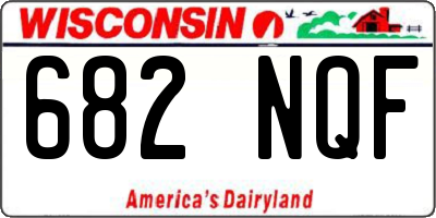 WI license plate 682NQF