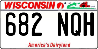 WI license plate 682NQH