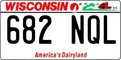 WI license plate 682NQL