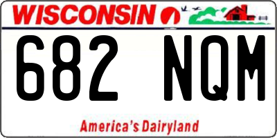 WI license plate 682NQM