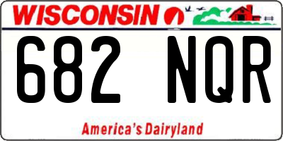 WI license plate 682NQR