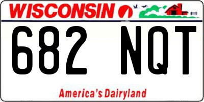 WI license plate 682NQT