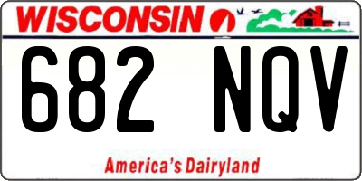 WI license plate 682NQV