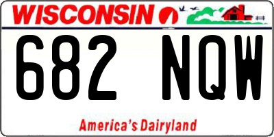 WI license plate 682NQW