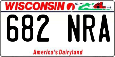 WI license plate 682NRA
