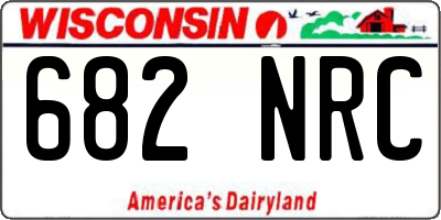 WI license plate 682NRC