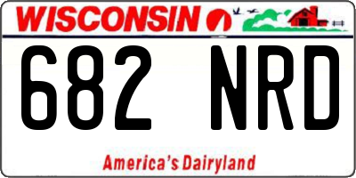 WI license plate 682NRD