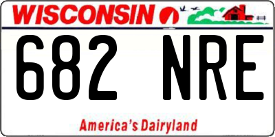 WI license plate 682NRE