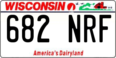 WI license plate 682NRF
