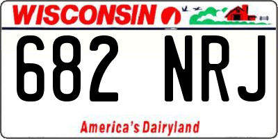 WI license plate 682NRJ