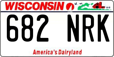 WI license plate 682NRK
