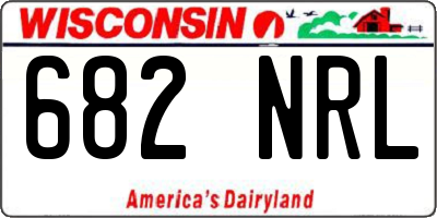 WI license plate 682NRL
