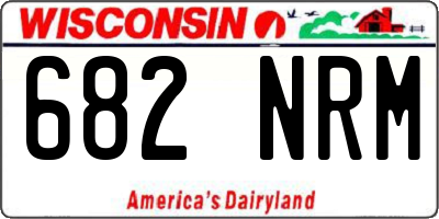 WI license plate 682NRM