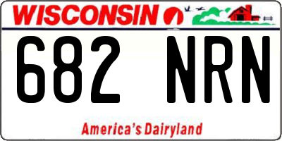 WI license plate 682NRN